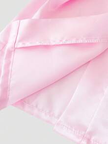 Tween Girl Crossover Short Sleeve Casual Loungewear Robe, Pink - Multicolor - View 10