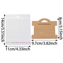50pcs Bracelet Display Cards & 50pcs Opp Clear Bracelet Packaging Bags For Small Business Hanging Jewelry Cards Business Packaging Supplies For Selling Bracelet Necklace Earrings - Ideal For Wedding, Party, Christmas, Halloween, New Year Gift Packaging - Display Card - View 4