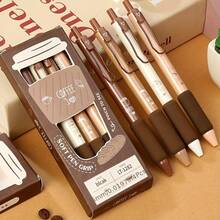 [Retractable Gel Pens] 4-Pack Retractable Gel Ink Rollerball Pens| Extra Fine Point & Soft Grip - Lightweight Coffee-Colored Pens For Comfortable Writing Experience, Ideal For Students - Nâu (4 gói) - Xem 9