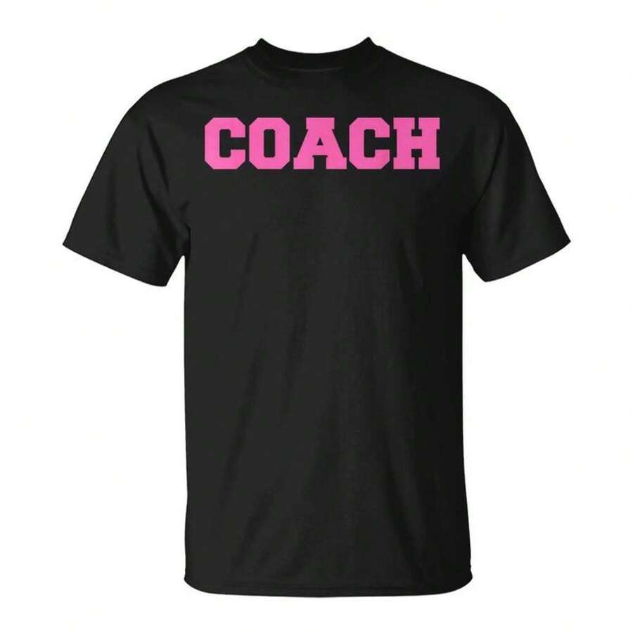 Hot Pink Lettered For Sports Es T-Shirt - Black 4 - View 1