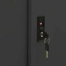 vidaXL Büroschrank mit Schiebetür Anthrazit 90x40x90 cm Stahl