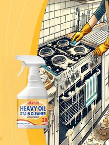 Kitchen Degreasing Cleaning Spray - Heavy Duty Degreaser For Removing Oil Stains On Stovetops, Ovens, And Cookware - Powerful Grease Cleaner Spray - Nozzle Design