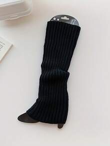 1 Pair Solid Color Knitted Leg Warmers, Y2K Style, Comfortable - Multicolor - View 10
