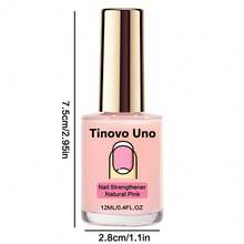 Tinovo Uno Natural Pink Nail Strengthener - Alcohol-Free, Keratin-Based, Long-Lasting, Anti-Breakage & Anti-Snag, Soft & Smooth Finish, Nail Care Essentials | Natural Pink Nail Polish | Smooth Finish Nails