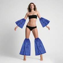 Pailletten Beinwärmer Ärmel Armabdeckung Punk Hip Hop Tanz Disco Kostüm Glitzernde Ärmel Party Cosplay Strümpfe Aufführungsrequisite, Halloween