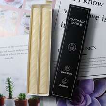 2pcs Drip-Free Threaded Cone Bar Candle, Unscented, Spiral Candle, Smokeless Dinner Candle, 10 Inch Long Lasting Burning For Home Decoration Christmas Gifts