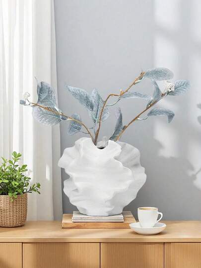 Moderne Minimalist Creative Resin Vase ation, Living Room Foyer TV Cabinet, Office Desktop Home Vase, Verlichting Luxe High End Artistic Flower Pot, Wabi Sabi Tea Tafel Cabinet ation Glass view 9