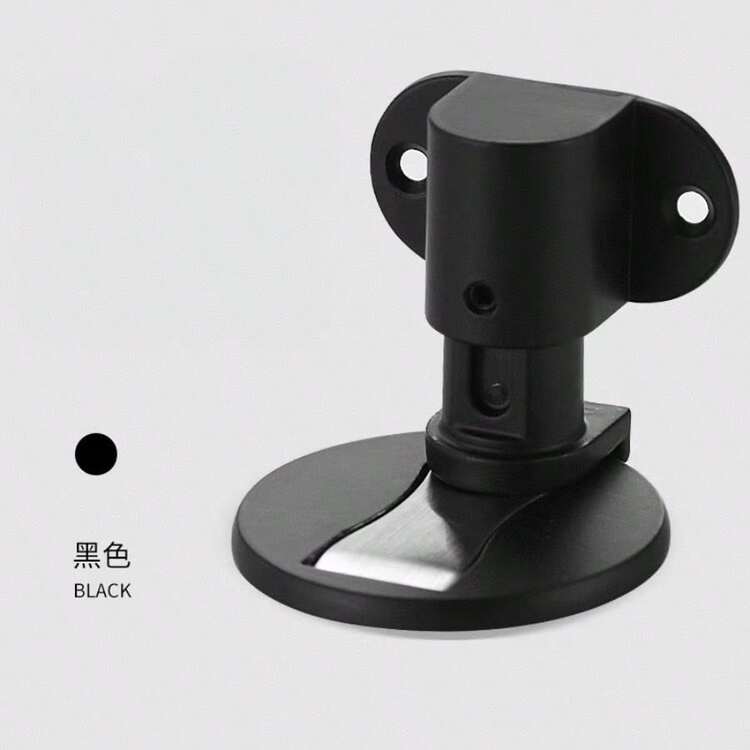1 件免钻不锈钢门挡，强磁防撞门挡，隐形浴室地板门挡，家具门挡 - 黑色 - 查看 9