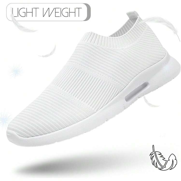 Mens Slip On Shoes Tennis Sports Sneakers Lightweight Casual Dress Summer Beach Slippers-2025 - 黑色 - 查看 2