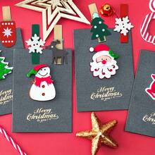 20 Pieces Of Wooden Christmas Wooden Clips, Christmas Trees, Gloves, Deer, Snowflake Cartoon Christmas Wooden Clips, Photo Wooden Clips, Wedding Decoration Wooden Clips, Wooden Pendant Ornaments, Suitable For Holiday Weddings, Family Parties, Birthday Decorations