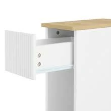 SoBuy Bedside Table With Drawer For Box Spring Bed, Sofa Table, Side Table, Narrow Telephone Table, Nightstand, Bedside Table, Black W X H X D Approx. 20 X 60 X 35 Cm FBT111 - 全白色 - 查看 3