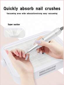 Nail Dust Collector - Professional Powerful Suction Vacuum Fan Dust Collector With LED Display, Adjustable Speed, Reusable Filter For Acrylic Nail Polishing Nail Salon Home Use