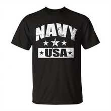 United States Navy Usa Vintage  Uni T-Shirt - 黑色4 - 查看 1