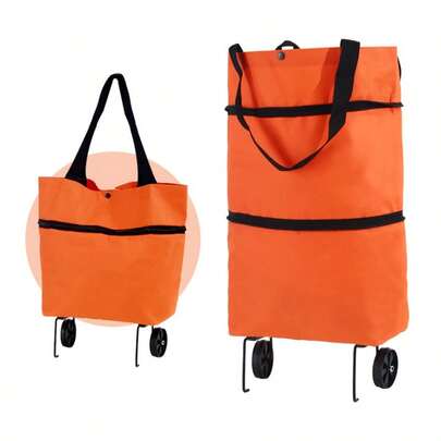 Portable Grocery Cart, Small Cart For Home Use, Foldable Backpack For Shopping, Hand Pulled Cart, Lightweight With Wheels For Home Use