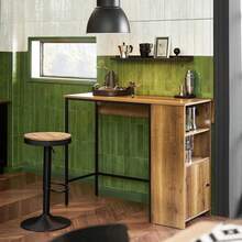 SoBuy Breakfast Bar Table, Wall Mounted Desk, Breakfast Bar FWT98-PF - 灰色 - 查看 9