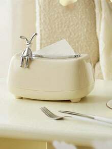 1pc Paper Towel Holder Box, High-End Home Kitchen Bathroom Tissue Box, Multifunctional Spring-Loaded Tissue Box For Living Room Coffee Table