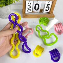 1/4/5个装指尖玩具,适合自闭症成人的感官玩具,温度变化手指玩具,缓解焦虑和压力,色彩鲜艳的静音手指玩具,可定制感官玩具颜色 - 彩色 - 查看 6