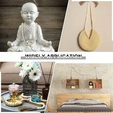 1 pezzo Ghirlanda di perle in stile fattoria con nappine, 76/99/132 cm, perle di legno, decorazione rustica boho per matrimoni, accessori essenziali per feste e docce nuziali, centrotavola, ghirlanda stagionale per porta/Pasqua/primavera, accessori per la casa (camera da letto/soggiorno/parete del giardino, regalo per insegnanti/migliori amici/inaugurazione casa)