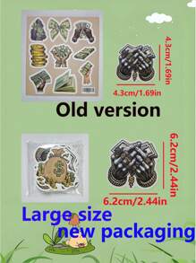 每包 50 张（大尺寸，新包装）斯堪的纳维亚风格 Money World 涂鸦贴纸，防水贴纸，适用于行李、笔记本电脑、自行车、摩托车、文具、踏板车、家具、冰箱、手机、马克杯、头盔、汽车等！ - 彩色 - 查看 7