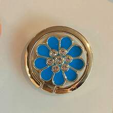 奢华钻石山茶花手机指环支架 | 闪亮金属360°旋转支架及通用桌面支架，适用于所有手机 - 彩色 - 查看 17