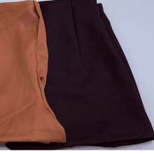 New Fashion 2025 Tailored Social Shorts Kit - 黑焦糖 - 查看 2
