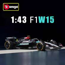 Burago ​Mercedes-AMG F1 W15  #44 1/43 Scale Diecast Model Car - 2024 Season Official Window Box Collection - Alloy Display Gift Set Birthday Present​