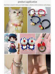 Metal Christmas Bell Vacuum Plating 0.6CM-2.5CM Copper Bell Cat Dog Pet Collar Colored Bell., Christmas Gift Room Decor