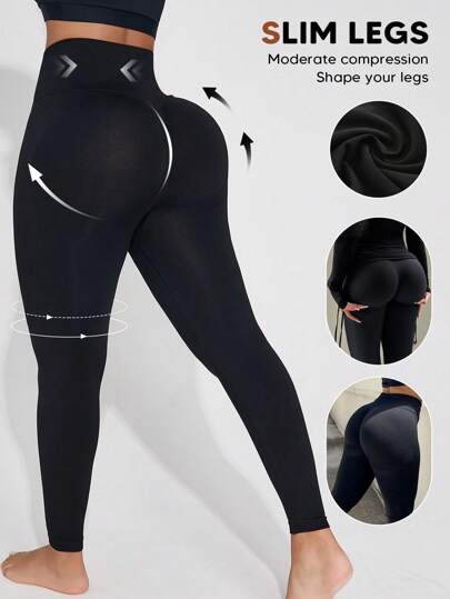 Women's Seamless High Waisted Leggings Tummy Control Light Compression Valentines Clothes Footless Tights Spring& Summer Shapewear Pants Christmas