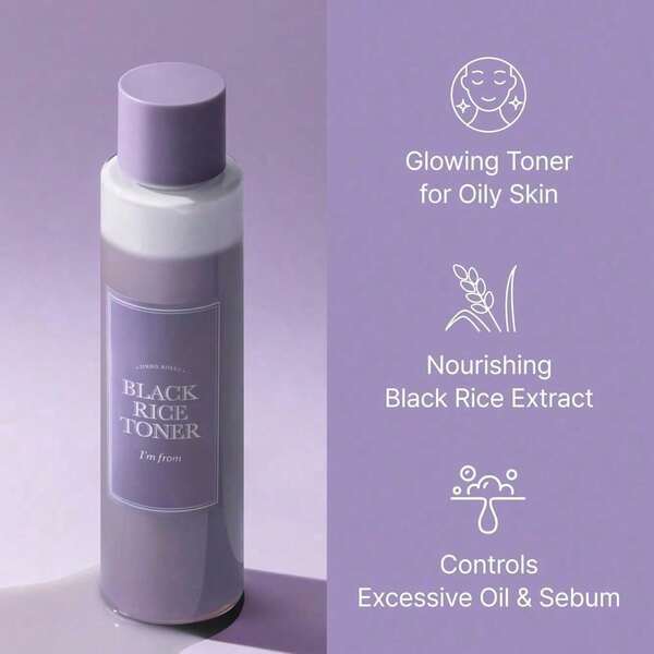  [I'm From] Miniature Of Black Rice Toner For Oily Skin, Sebum Control Toner 30ml, 1.01 Fl. Oz
