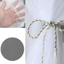 1pc 190*210*240cm Pure Colour Simple Style Home Bedroom Romantic Quadruple Mosquito Net For Home Daily Bedroom, Courtyard, Outdoor, Garden Anti-Mosquito Mosquito Nets Bedspreads With Hooks*4+Anchor*4+8m Rope, Easy To Install, For Various Size - 白色 - 查看 4