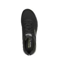 Skechers Męskie trampki z czarnego materiału tekstylnego i syntetycznego, sznurowane i z wkładką z pianki memory foam. ✅ Dostawa w ciągu 24/72 godzin do Hiszpanii (kontynentalnej)