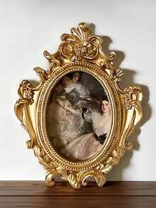 Marco de fotos con diseño de hoja de oro vintage - Marco decorativo para el hogar, la oficina y regalos