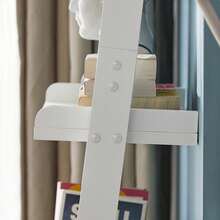 SoBuy Modern 5 Tiers Ladder Shelf Bookcase, Storage Display Shelving Wall Shelf, 189x56cm, White, FRG17-W