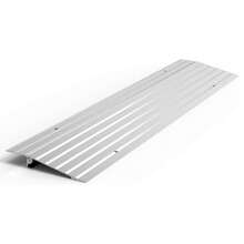 Rampe de seuil de porte de 2,5 cm de hauteur, capacité de charge de 360 kg, rampe pour fauteuil roulant en aluminium avec hauteur réglable, rampe de trottoir antidérapante pour fauteuils roulants, fauteuils roulants électriques, poussettes - Argent - Voir 7
