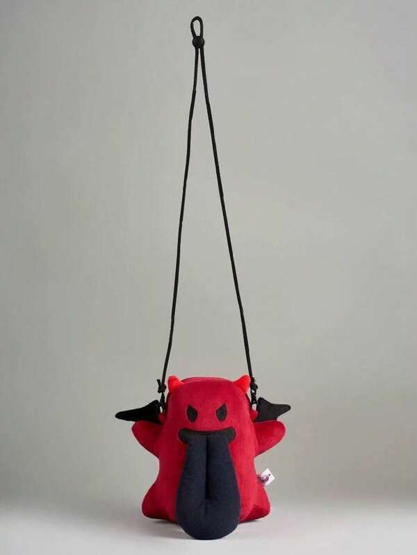 Plush Devil, Ghost, Angel Crossbody Trick Or Treat Bag