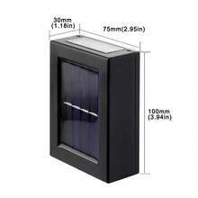 4pcs High Brightness Solar Fence Lights Outdoor - 2LEDs Soft White & Warm Yellow - Auto-On Motion Sensor - For Deck, Pool/Yard/Garage/Patio/Fence - Tempered Glass Panels - Enhanced Security And Ambiance - Solar Outdoor Lights