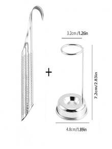 1pc Stainless Steel Pipe-Shaped Tea Infuser - Hanging Filter For Loose Leaf Tea, Fine Mesh Strainer, Durable Rust-Resistant Design For Brewing, Cooking & Kitchen Use, Tea Strainer, Modern Kitchenware, Rustresistant Material