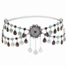 1 Piece New  Belly Dance Waist Chain Tassel Flower Butterfly Accessories Water Drop Pendant  Belt - Loại A - Xem 5