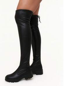 Women's Over-The-Knee Boots In Stretch Napa Leather | Black - 34 To 42 - 黑色 - 查看 3