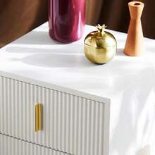 SoBuy FBT115-W Bedside Table With 2 Drawers For Box Spring Bed, Sofa Table, Side Table, Telephone Table, Nightstand, White W X H X D Approx.: 40 X 47 X 40 Cm - White - View 6