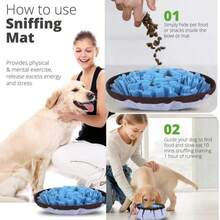 1 szt. mata węchowa dla zwierząt, zabawka do żerowania dla psów i kotów w pomieszczeniach, mata antystresowa i zabawka-puzzle, miska spowalniająca jedzenie 2 w 1 dla kotów i psów, zabawka wzbogacająca dla zwierząt
