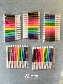 30pcs/Set Mini Marker Pens, 6/12 Colors, Portable, Suitable For Painting, Coloring, Marking, And Note-Taking