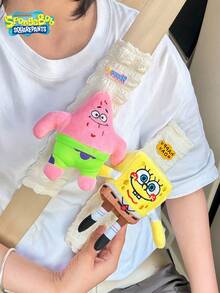 SPONGEBOB 1pc/2pcs Car Seat Belt Shoulder Cover Cartoon Four Seasons Creative Seat Belt Anti-Rub Interior Decoration Complete Set - one-size - View 7