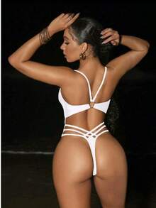 1 Piece Springbreak Women's Swimsuit - 白色 - 查看 2