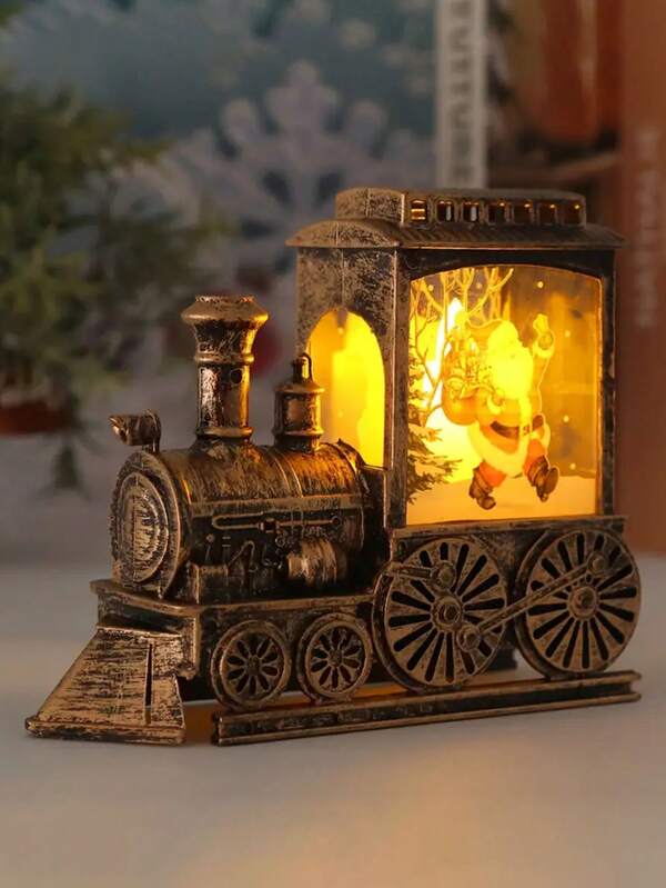 1pc Santa Claus Train LED Lights, Beautiful Plastic Freestanding Upper Lights With Wax Paint Finish, Room Decor, College Decor, Single Core, Switch Control, Suitable For Various Room Types, Indoor Use, With Button Battery, Festive Decoration, Perfect Gift Choice Christmas Decoration XMAS Decor Christmas Tree Gift Decor Thanksgiving Wedding Home Decor Home Decor Fall Decor Autumn Decor Birthday Decorations For Gifts Party Supplies Indoor Outdoor Garden Holiday Festival Decor Halloween Decor Wall Decor Halloween Ornamentschristmas Decoration XMAS Decor Christmas Tree Gift Decor Thanksgiving Wedding Home Decor Home Decor Fall Decor Autumn Decor Birthday Decorations For Gifts Party Supplies Indoor Outdoor Garden Holiday Festival Decor Halloween Decor Wall Decor Halloween Ornaments