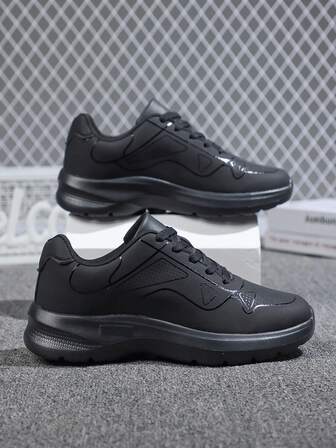 Men's Lightweight Lace-Up Athletic Sneakers, Suitable For Running, Basketball, Gym And Casual Wear