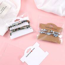 50pcs Bracelet Display Cards & 50pcs Opp Clear Bracelet Packaging Bags For Small Business Hanging Jewelry Cards Business Packaging Supplies For Selling Bracelet Necklace Earrings - Ideal For Wedding, Party, Christmas, Halloween, New Year Gift Packaging - Display Card - View 6