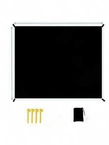 1pc Small Grid Beach Blanket, Oversized And Lightweight Pocket Sand Proof Blanket, Suitable For Large Picnic Mats On The Beach, Essential For Travel And Camping