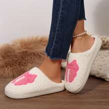 Slippers For Women Holiday Indoor Bedroom Fluffy Warm Slipper Winter Soft Cozy Home Non-Slip Soft Plush Slip-On House Shoes - Pink - View 5