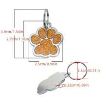 2 piezas Placa de identificación personalizada con diseño de pata de gato, Placa de identificación para collar de perro (Color y estilo aleatorios)